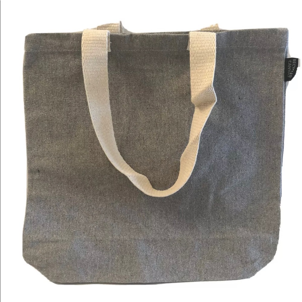 Recycled Canvas Tote Bag 14"W X 14"H X 3"D GREY